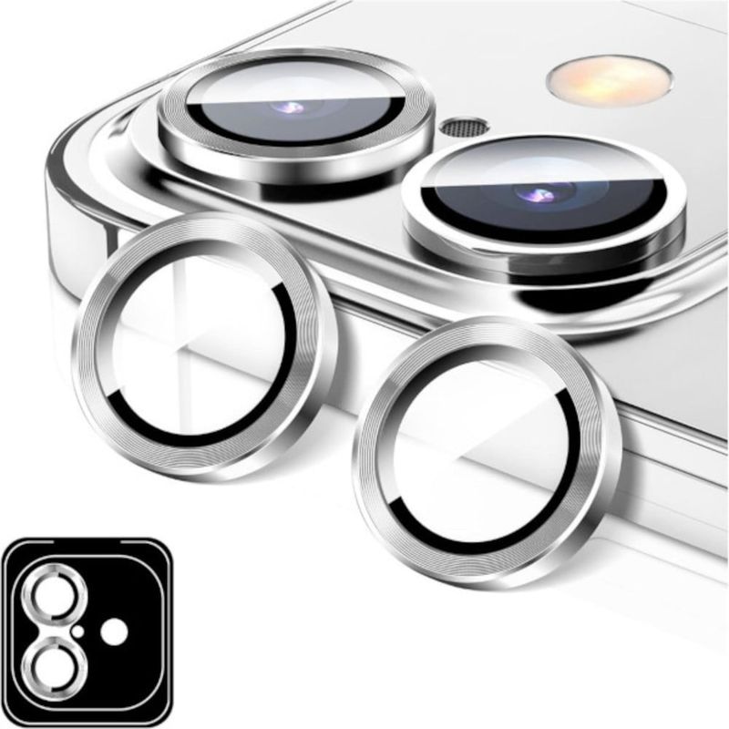 GENERICO - Protector de Cámara Metálico Compatible con iPhone 16 - 16 Plus Silver