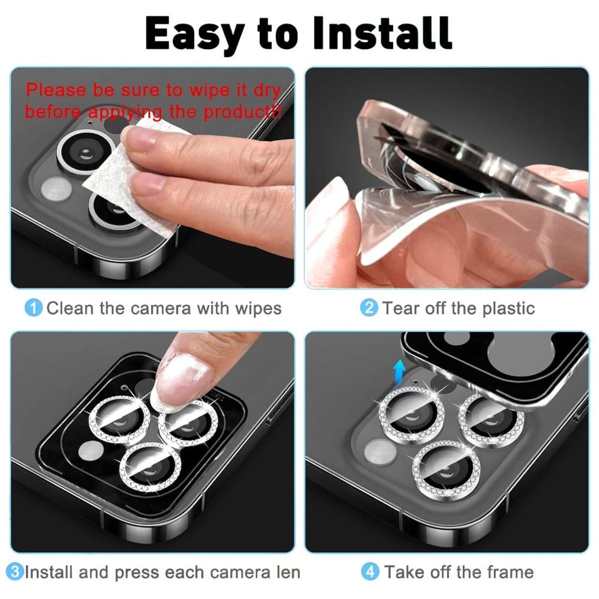 GENERICO - Protector de Cámara Metálico Compatible con iPhone 16 - 16 Plus Gray