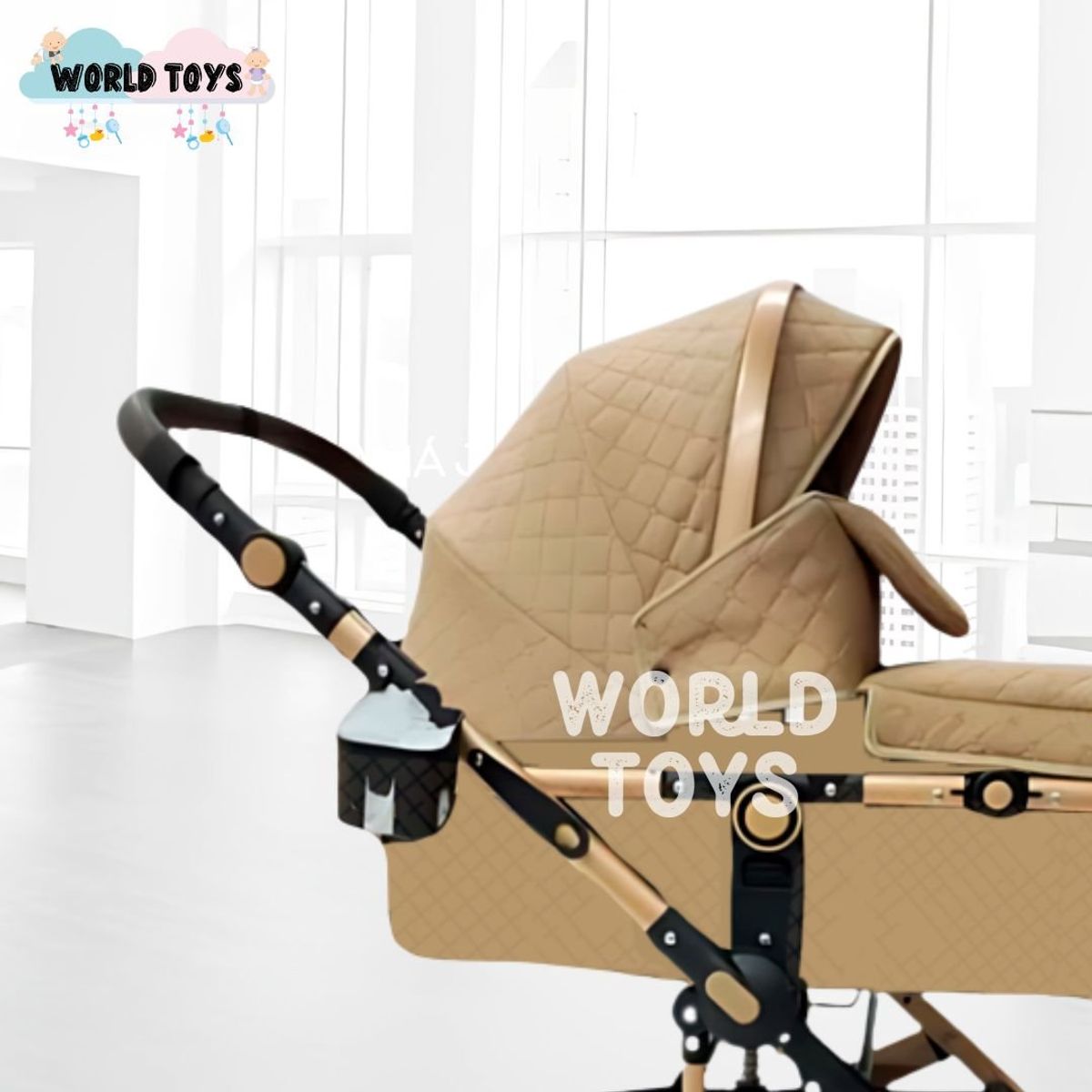 BABY - Coche Cuna Moisés de Lujo «LOVY BABY» Beige