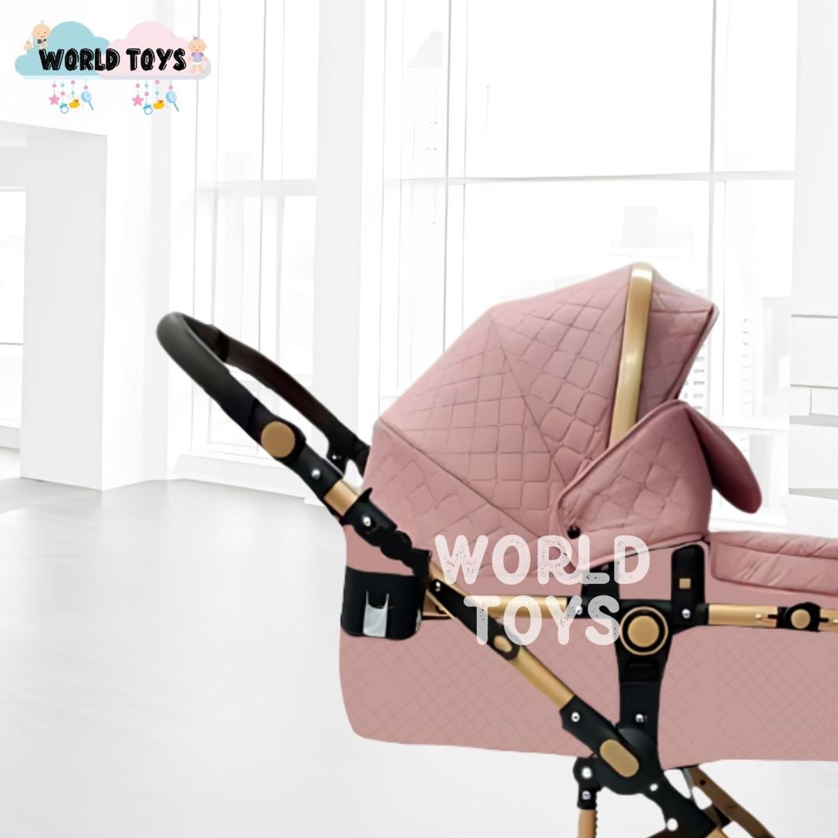 BABY - Coche Cuna Moisés de Lujo «LOVY BABY» Pink