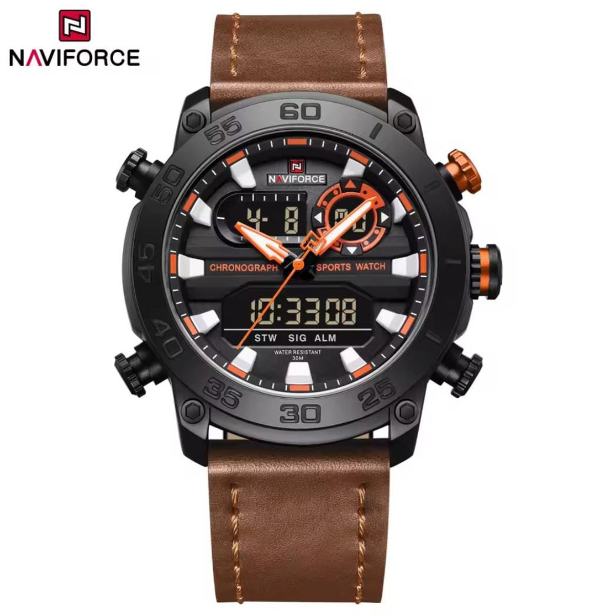 NAVIFORCE - Naviforce Marron Blanco NF9235