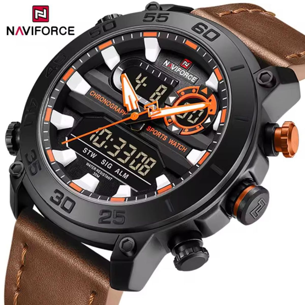 NAVIFORCE - Naviforce Marron Blanco NF9235