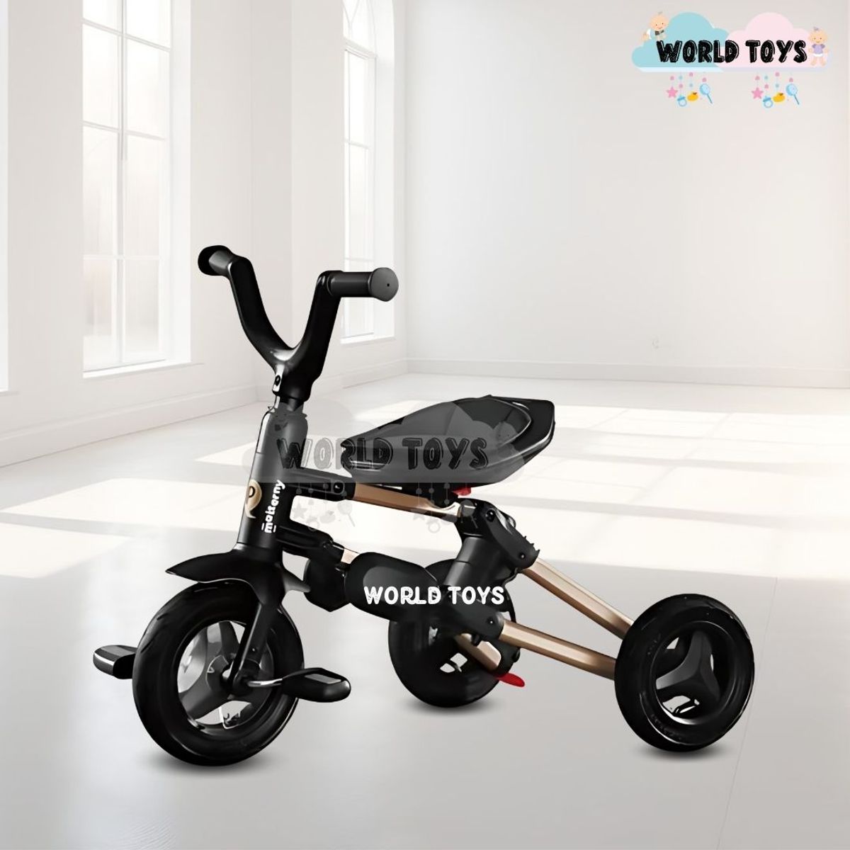 KIDS - Triciclo Guiador Plegable «QUILL NOVA» Black
