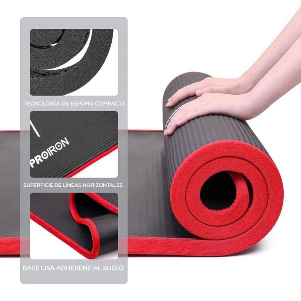 PROIRON - Mat de Yoga de 10mm Morado y Amarillo