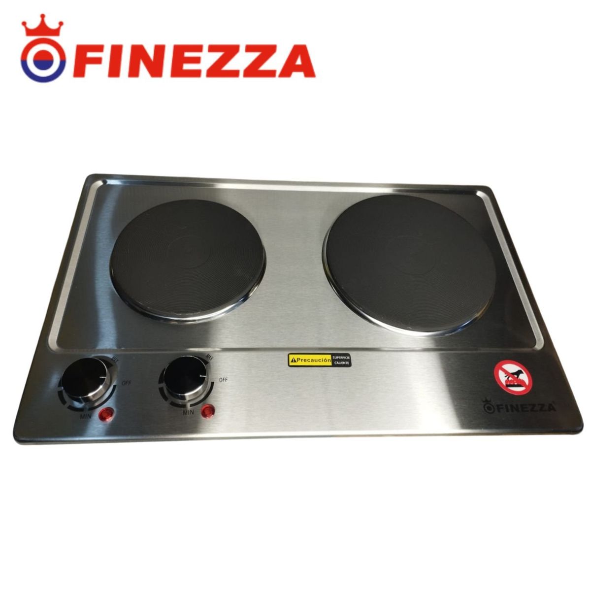 FINEZZA - Cocina eléctrica Finezza 02 hornillas Acero inox