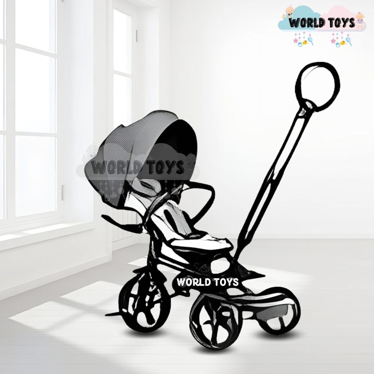 KIDS - Triciclo Guiador Plegable «QUILL PRIME» Red