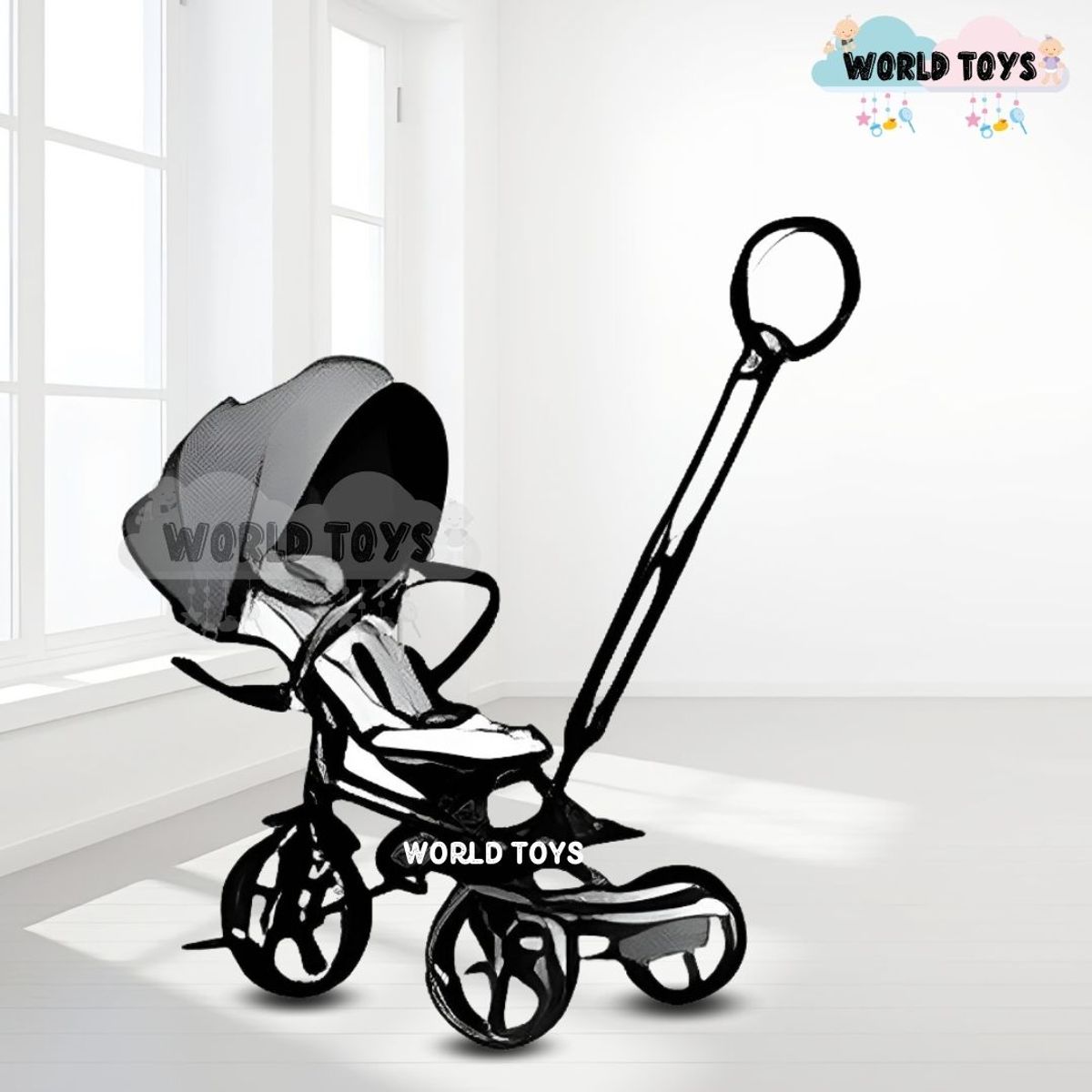 KIDS - Triciclo Guiador Plegable «QUILL PRIME» Sky Blue