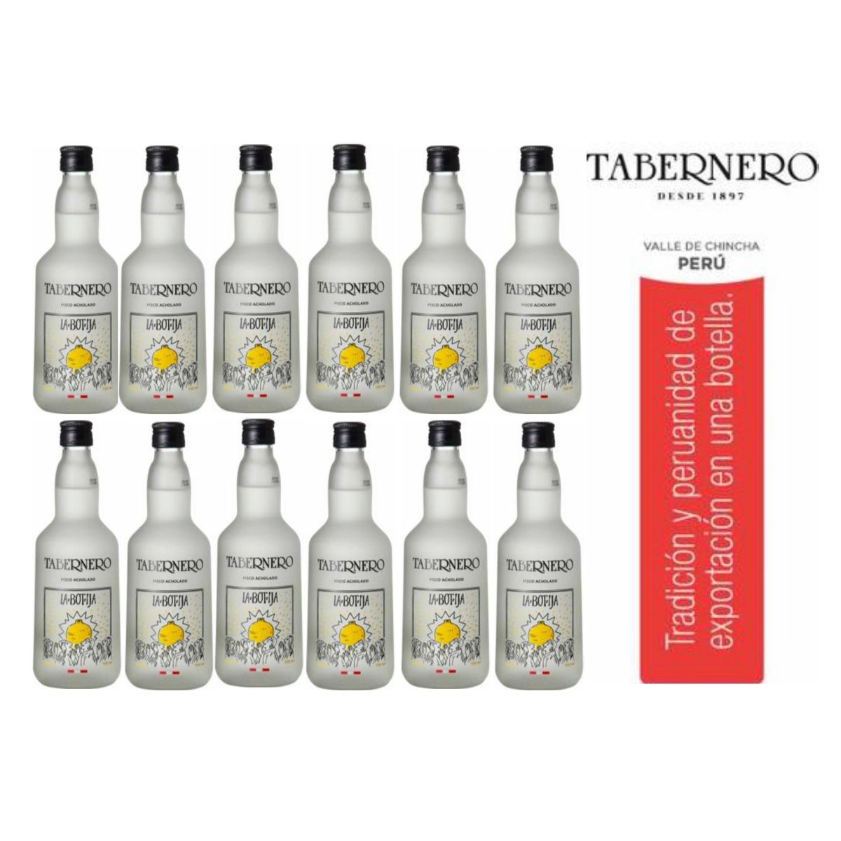 TABERNERO - Pisco Tabernero La Botija Acholado 700ml - 12 UND