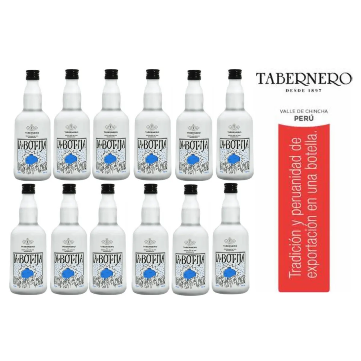 TABERNERO - Pisco Tabernero La Botija Quebranta 700ml - 12 UND