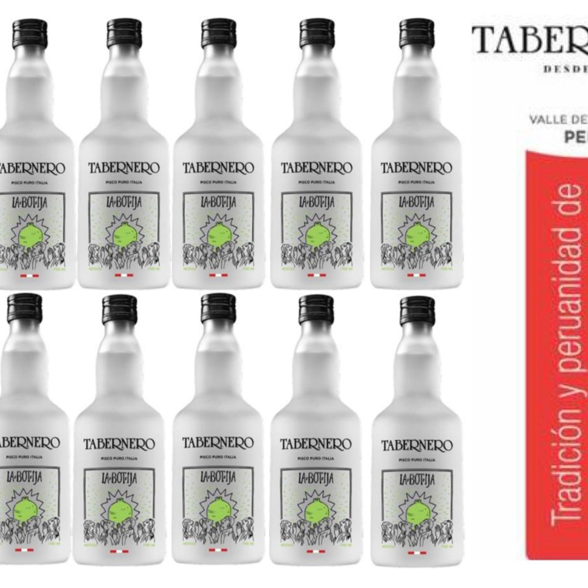 TABERNERO - Pisco Tabernero La Botija Italia 700ml - 12 UND