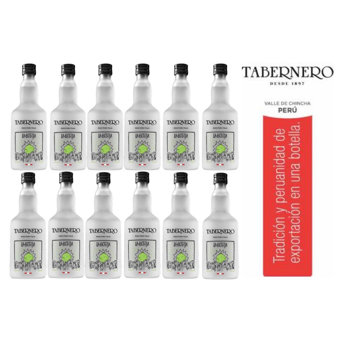 TABERNERO - Pisco Tabernero La Botija Italia 700ml - 12 UND