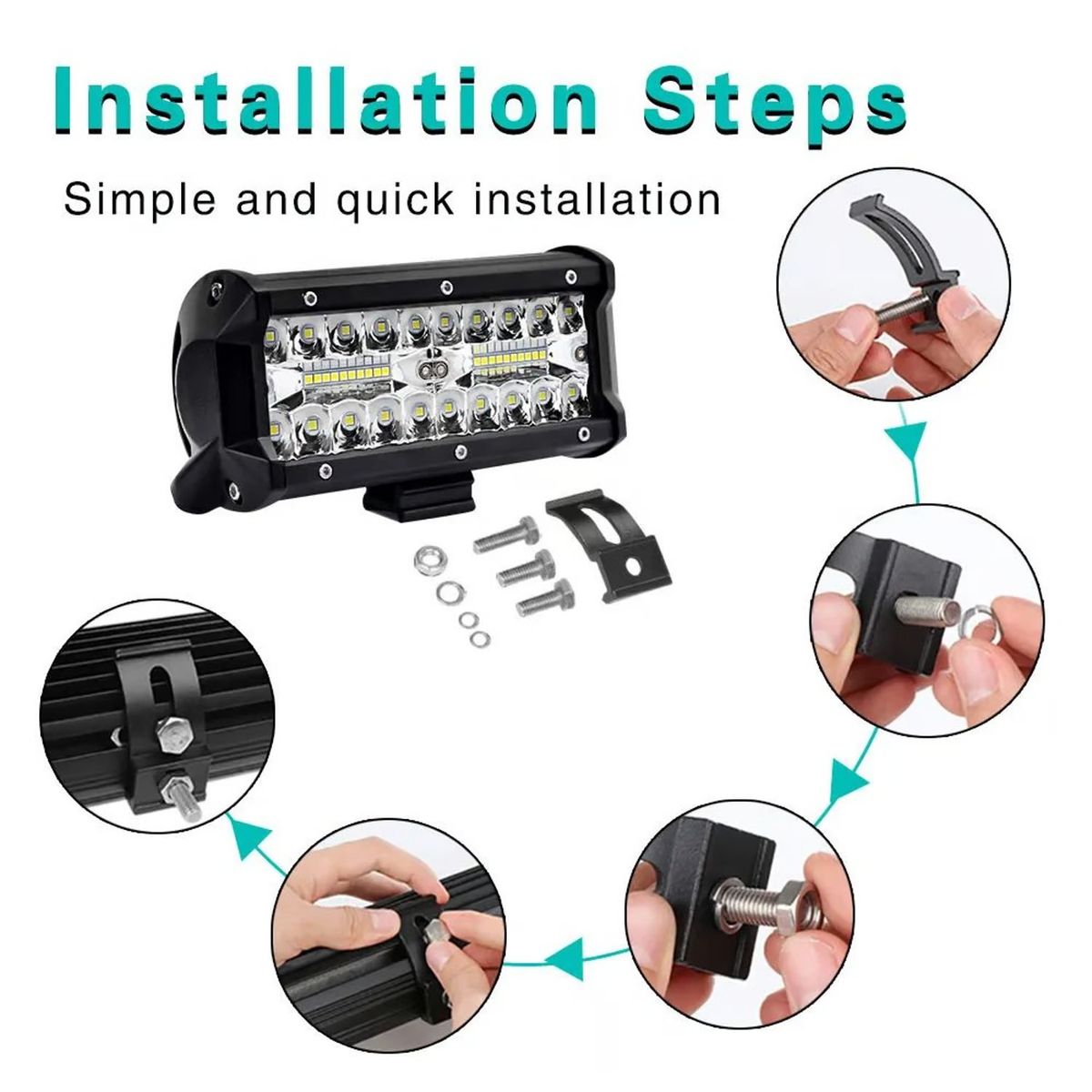 GENERICO - Neblienero Barra Led 30cm Blanco