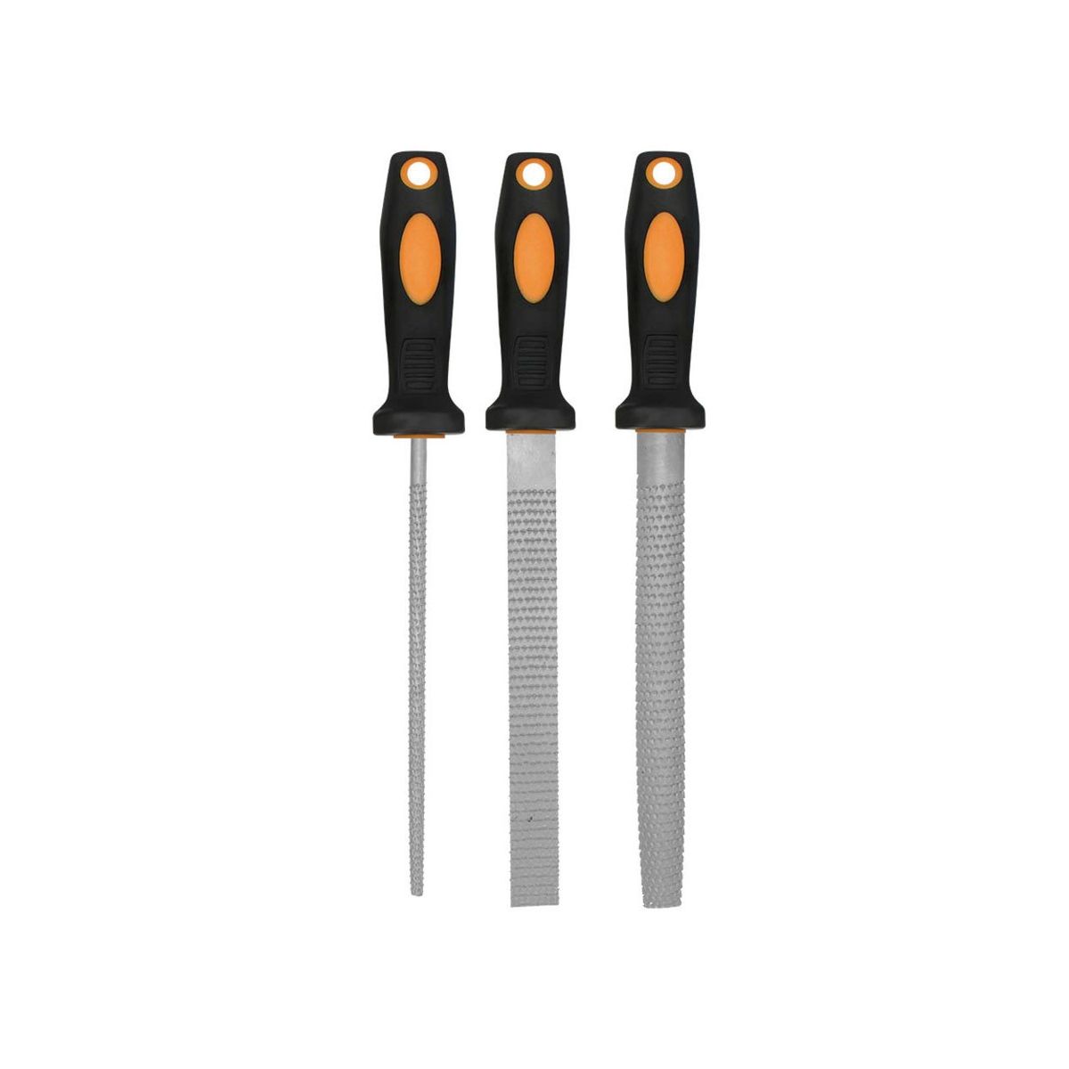 ASAKI - Juego de Limás Escofinas 8″ 3 pzas Goma Asaki