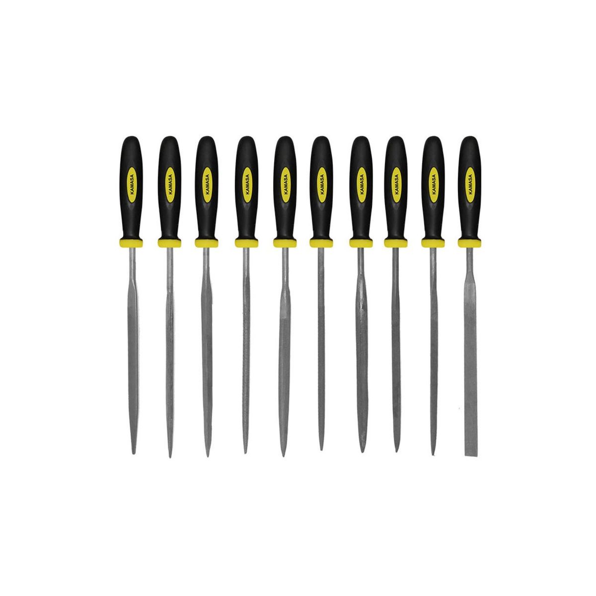 KAMASA - Juego de Limatón 3×140 10 pzas Goma