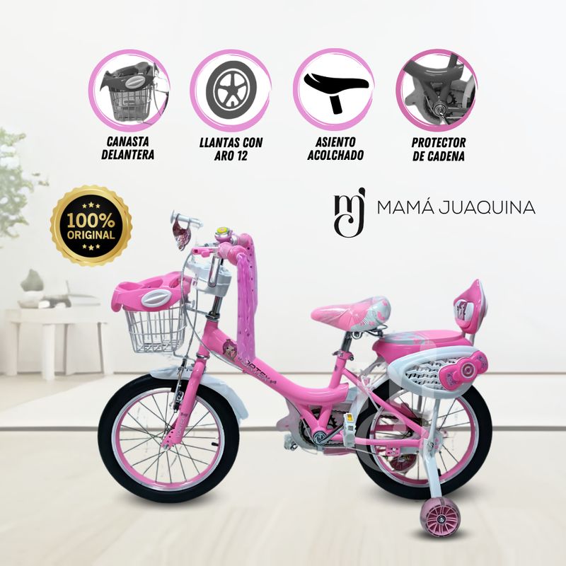 VELOX - Bicicleta Para Niña Aro 12 «HII LIRY» Pink