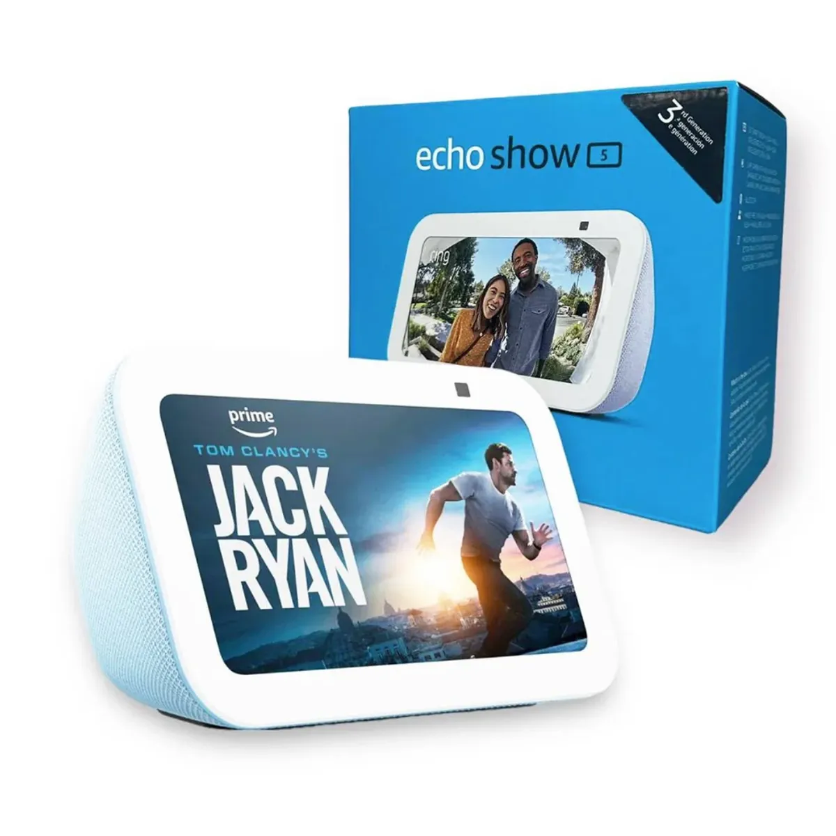 AMAZON - Alexa Echo Dot 5TA CON RELOJ Asistente de voz Inteligente - Blanco