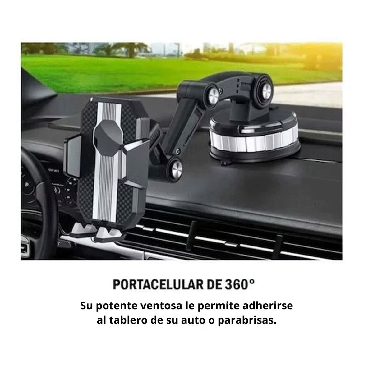 SEISA - Holder Celular Soporte Para Teléfono en Auto Inclinable Premium