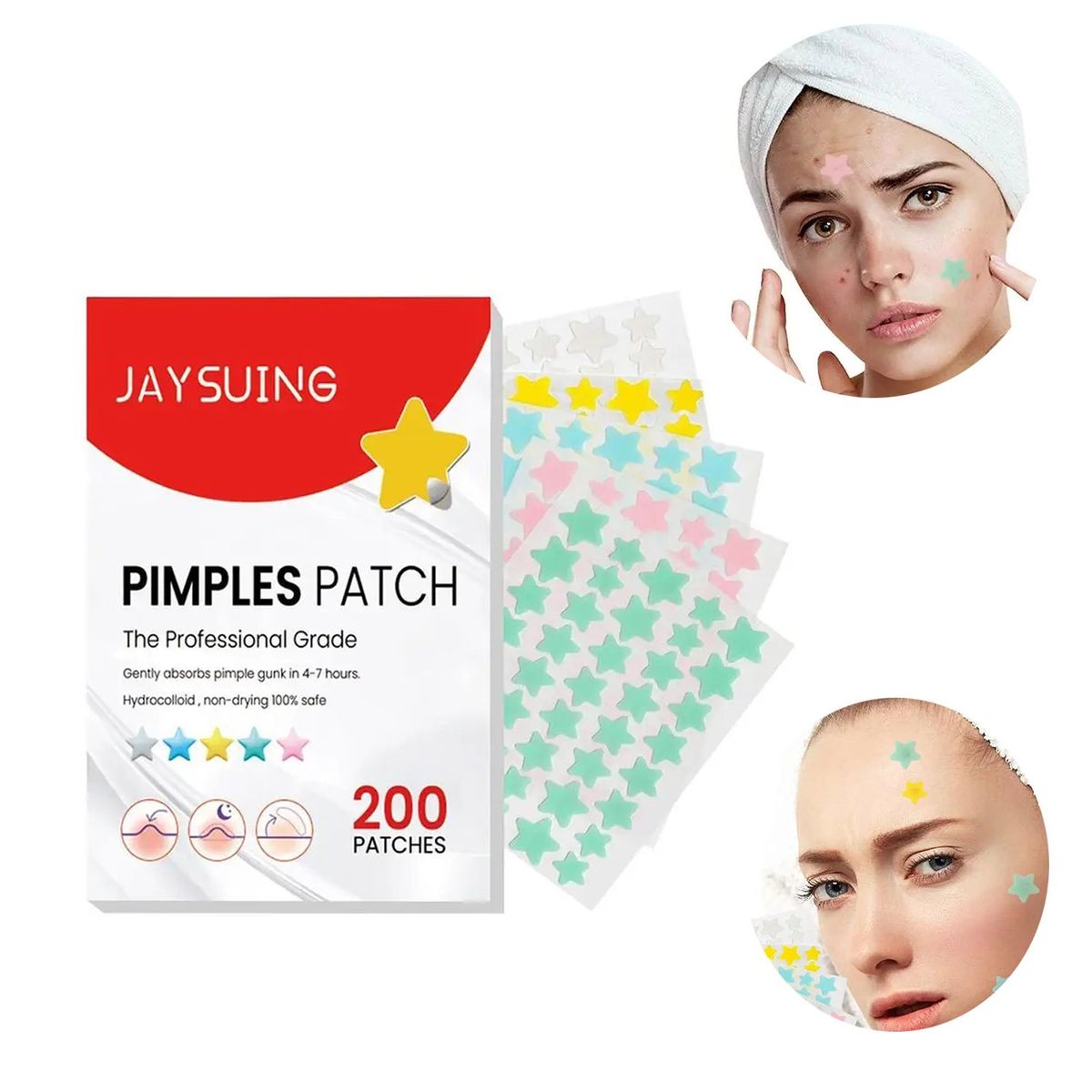 GENERICO - PIMPLE PATCH removedor de acné 200 estrellitas