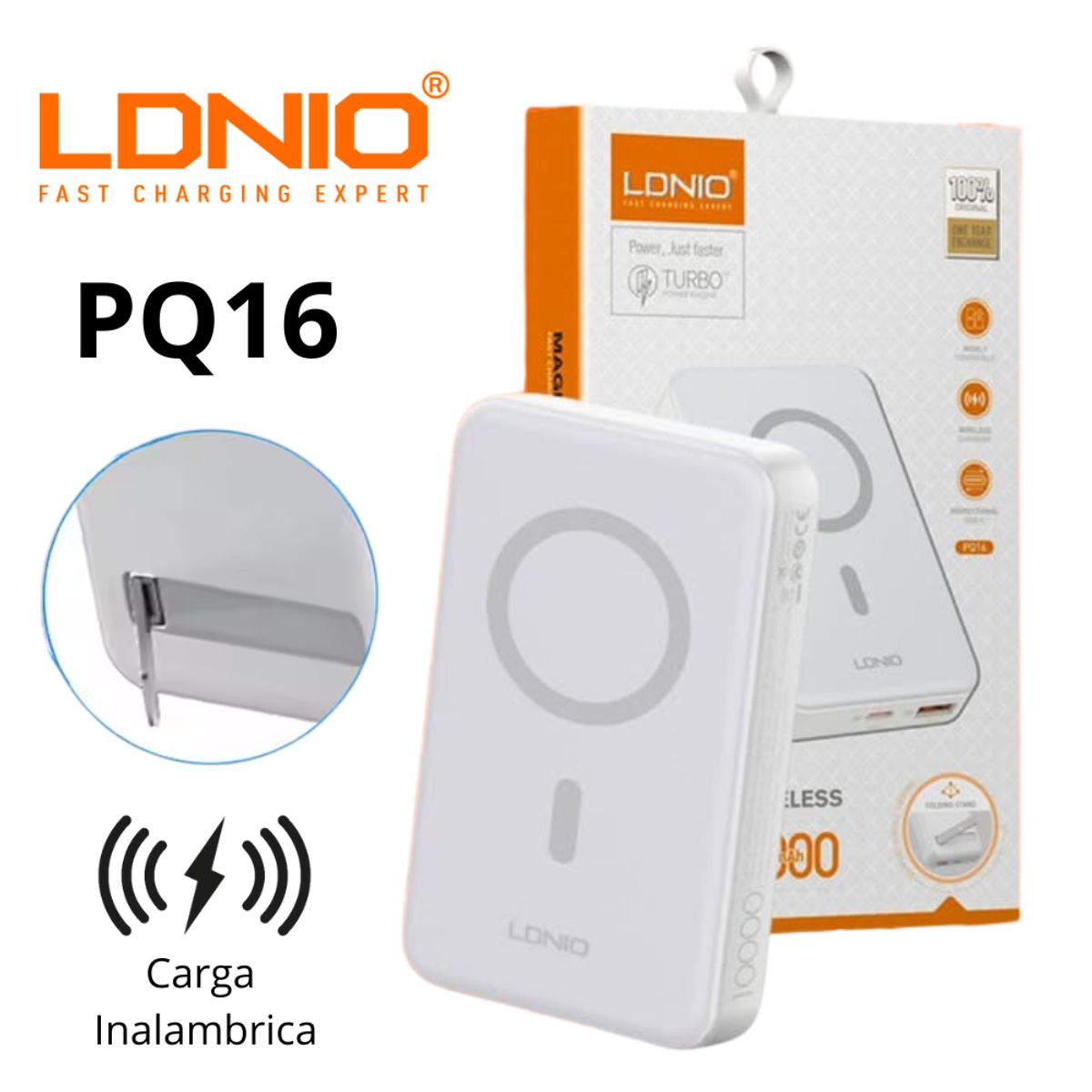 SEISA - PowerBank 10000 225W Cargador Carga Rapida Magnetica LDNIO PQ16
