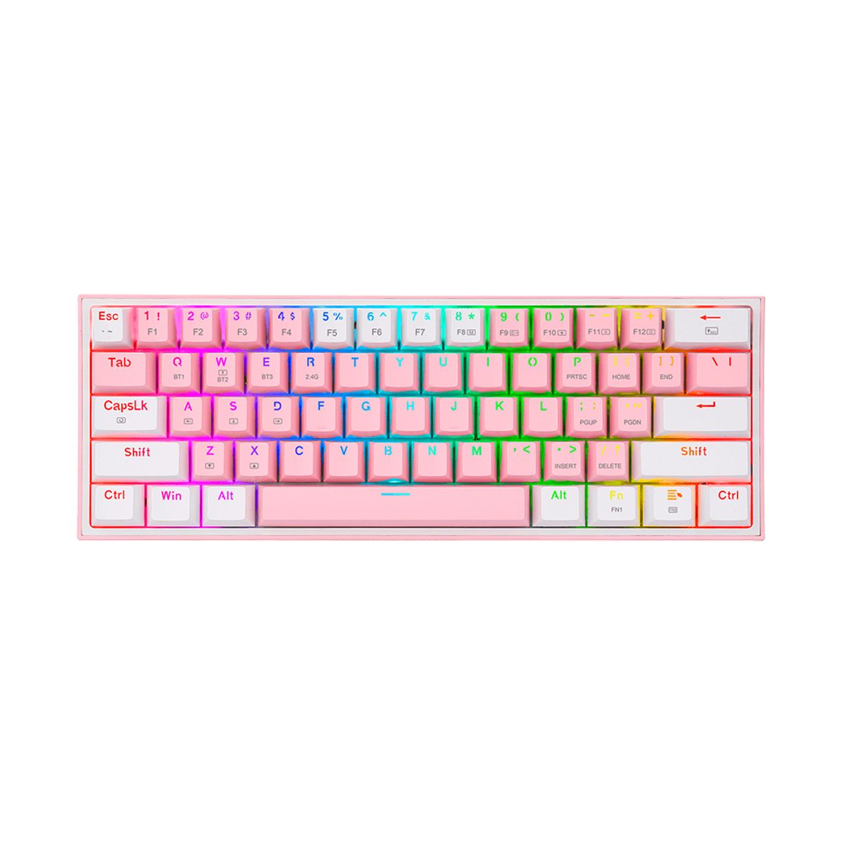 REDRAGON - Teclado Gamer Redragon Fizz Pro Inalámbrico K616 Rosado