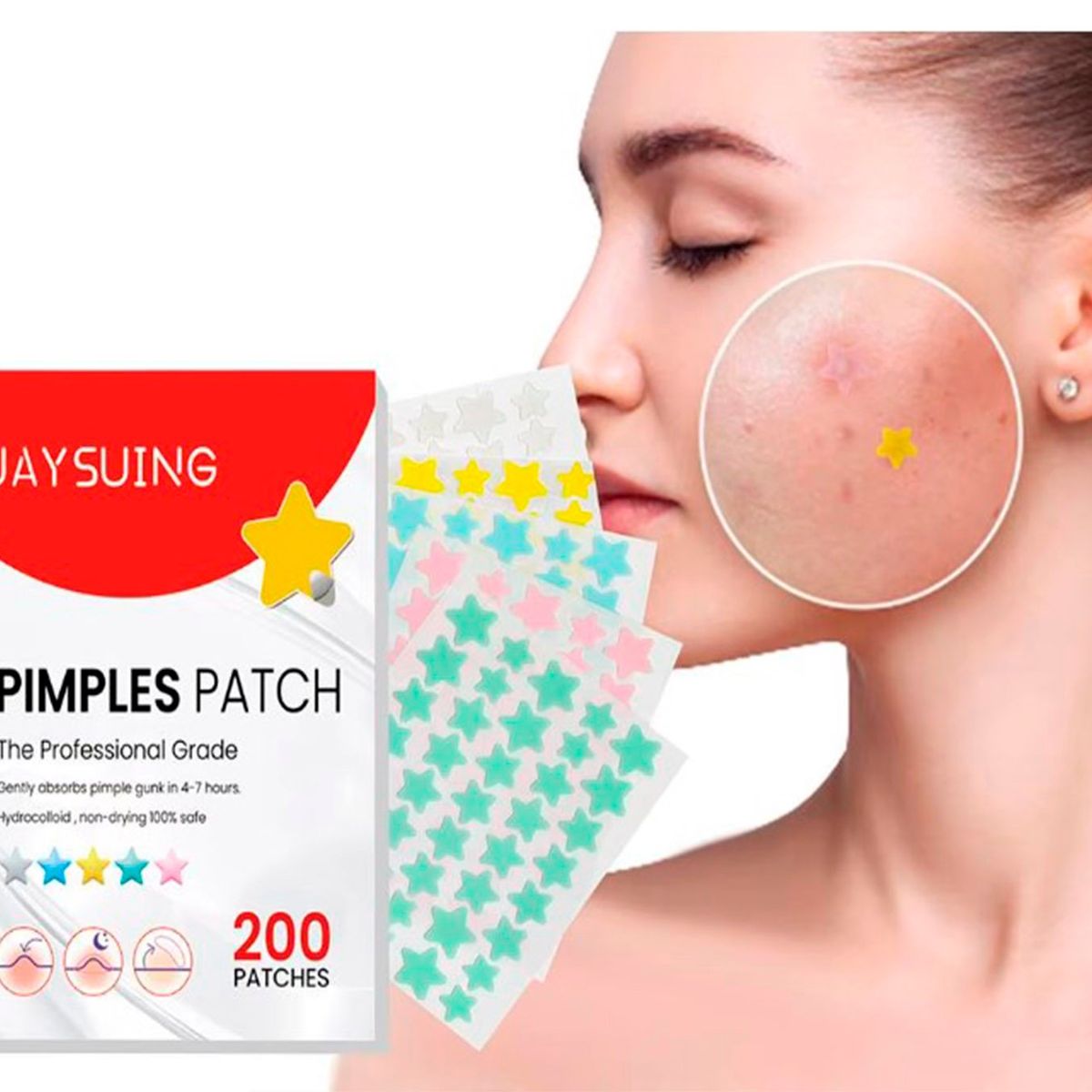GENERICO - PIMPLE PATCH elimina acné y granos 200 estrellitas