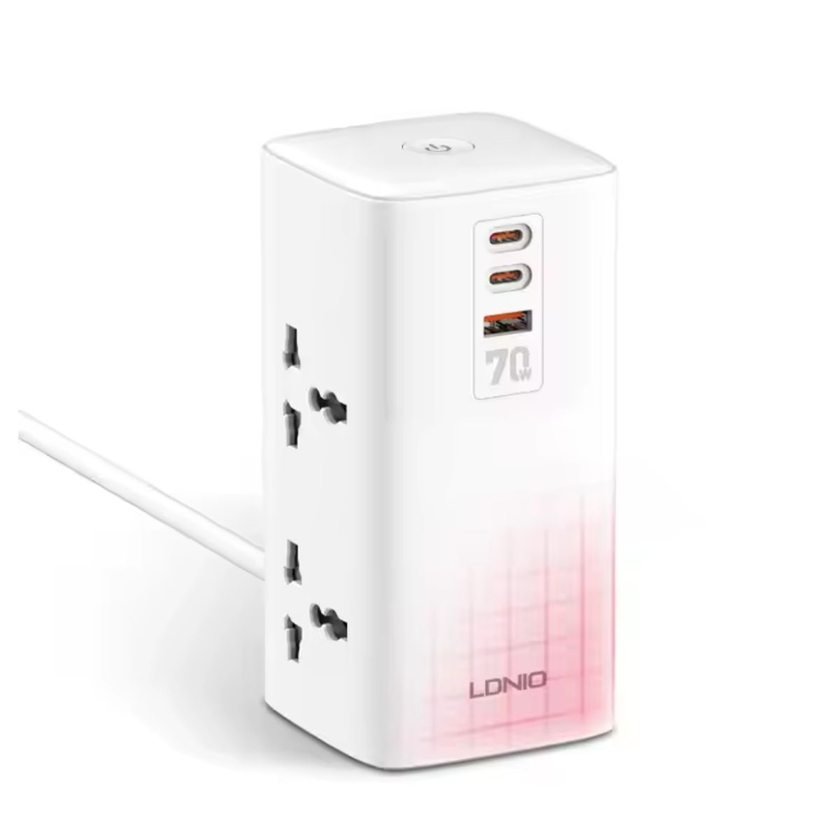 LDNIO - Extension Tomacorriente CargaRapida LDNIO 2500w SC4383 4 USB 4 Socket