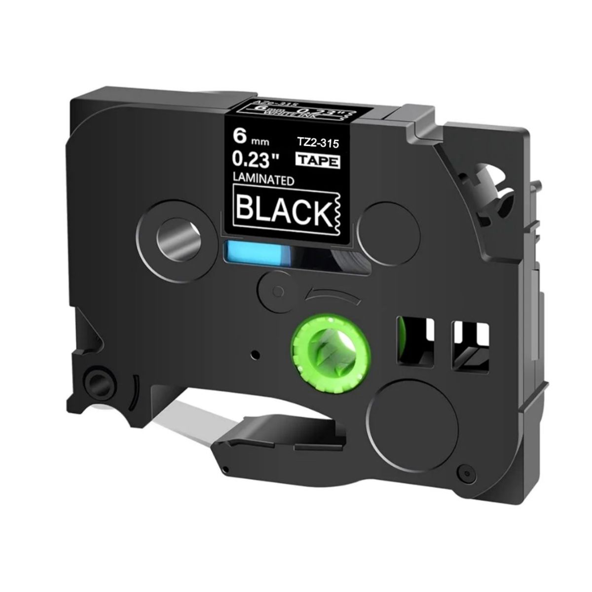 GENERICO - CINTA BROTHER COMPATIBLE TZ2-315 6MM LETRA NEGRO SOBRE FONDO NEGRO