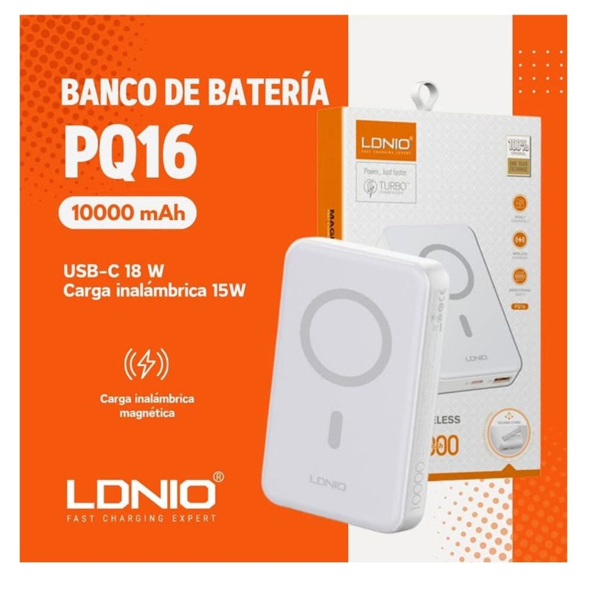 SEISA - PowerBank 10000 225W Cargador Carga Rapida Magnetica LDNIO PQ16