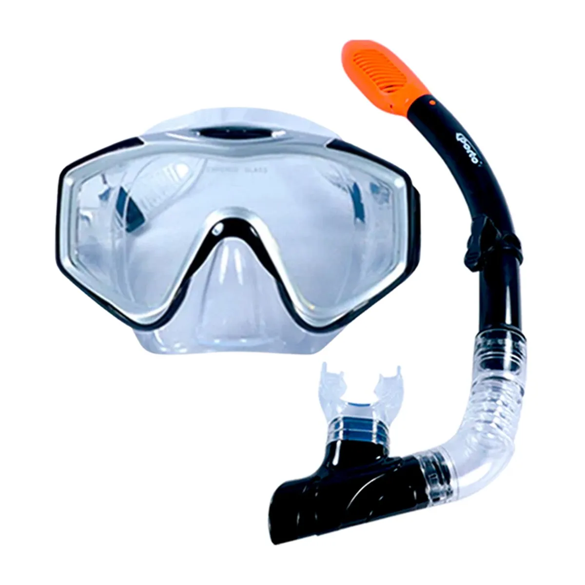 PORTO - MÁSCARA DE BUCEO CON SNORKELL ESTÁNDAR PORTO GRISS