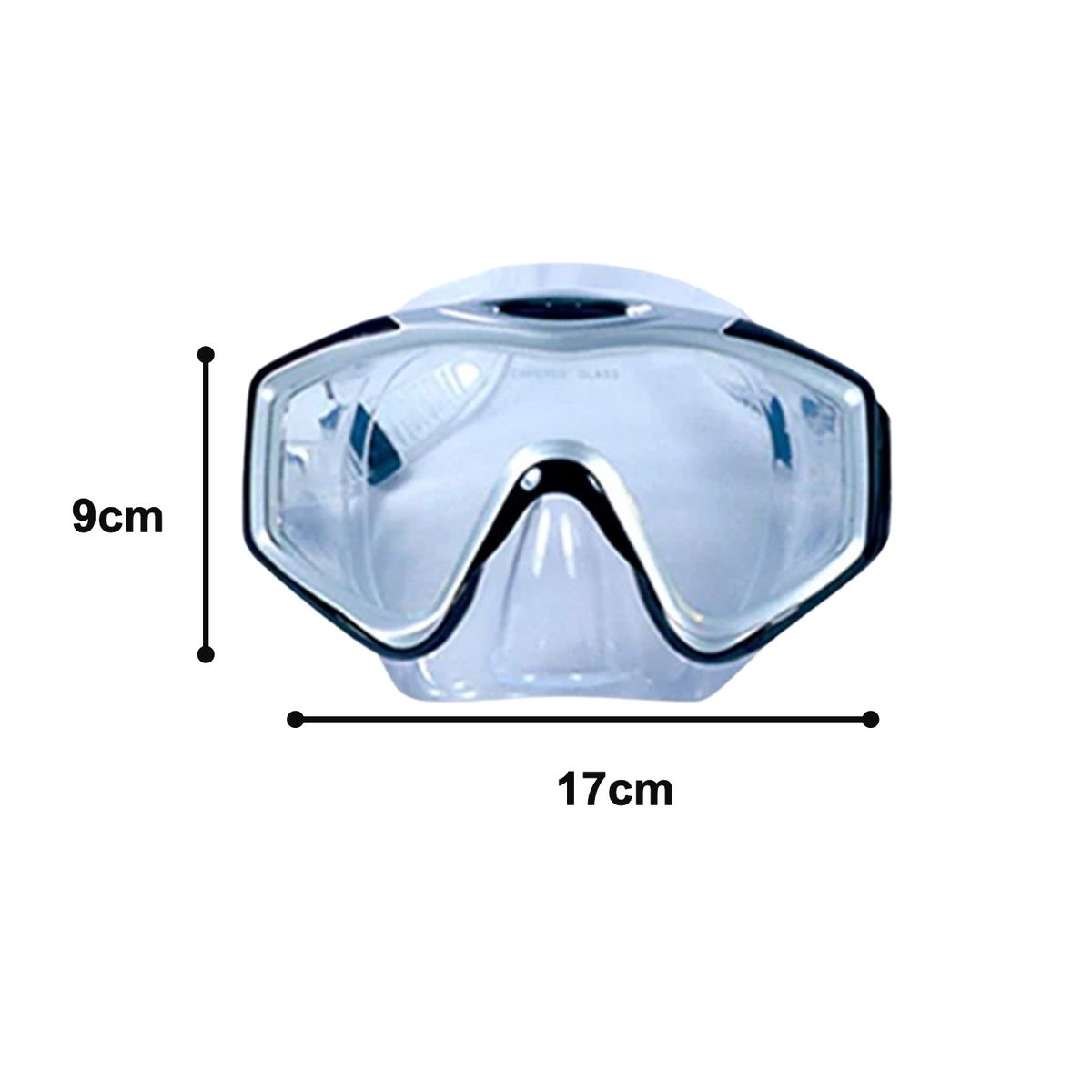 PORTO - MÁSCARA DE BUCEO CON SNORKELL ESTÁNDAR PORTO GRISS