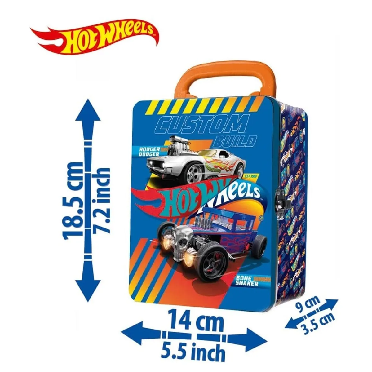 HOT WHEELS - Hot Wheels Estuche de metal para 18 autos aleatorio