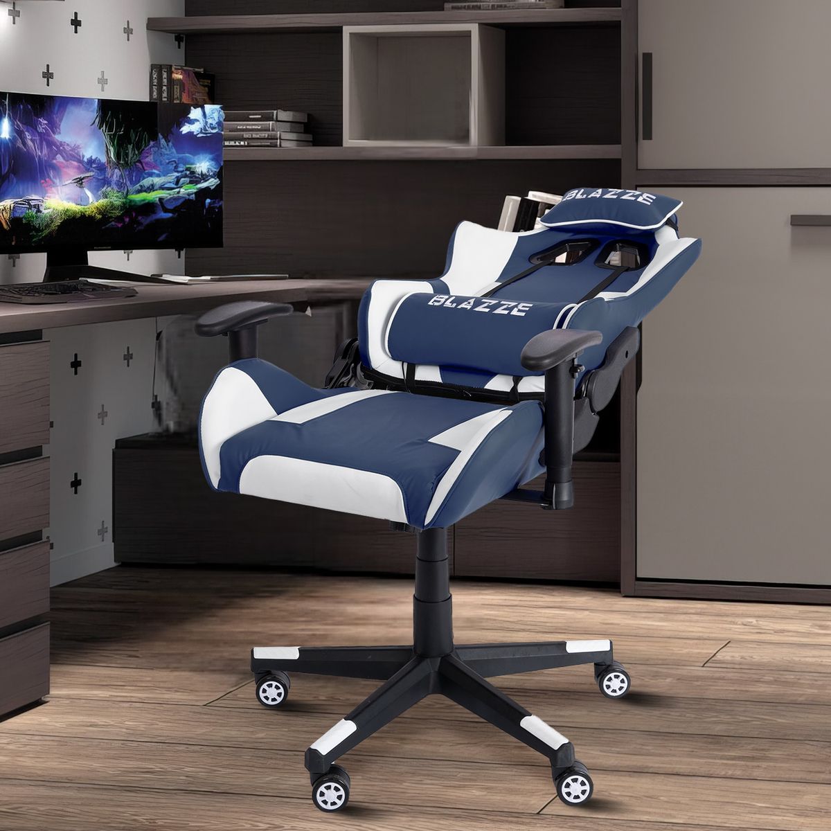 BLAZZE - Silla Gamer Ergonómica 180° Blazze Éxodo - Azul