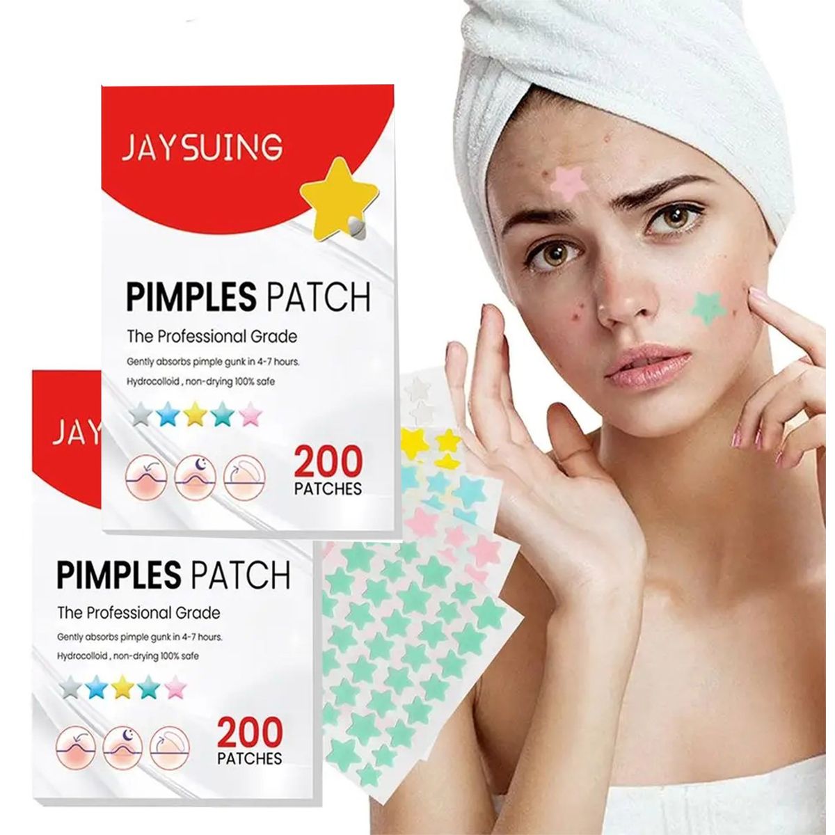GENERICO - PIMPLE PATCH removedor de  acné  400 estrellitas