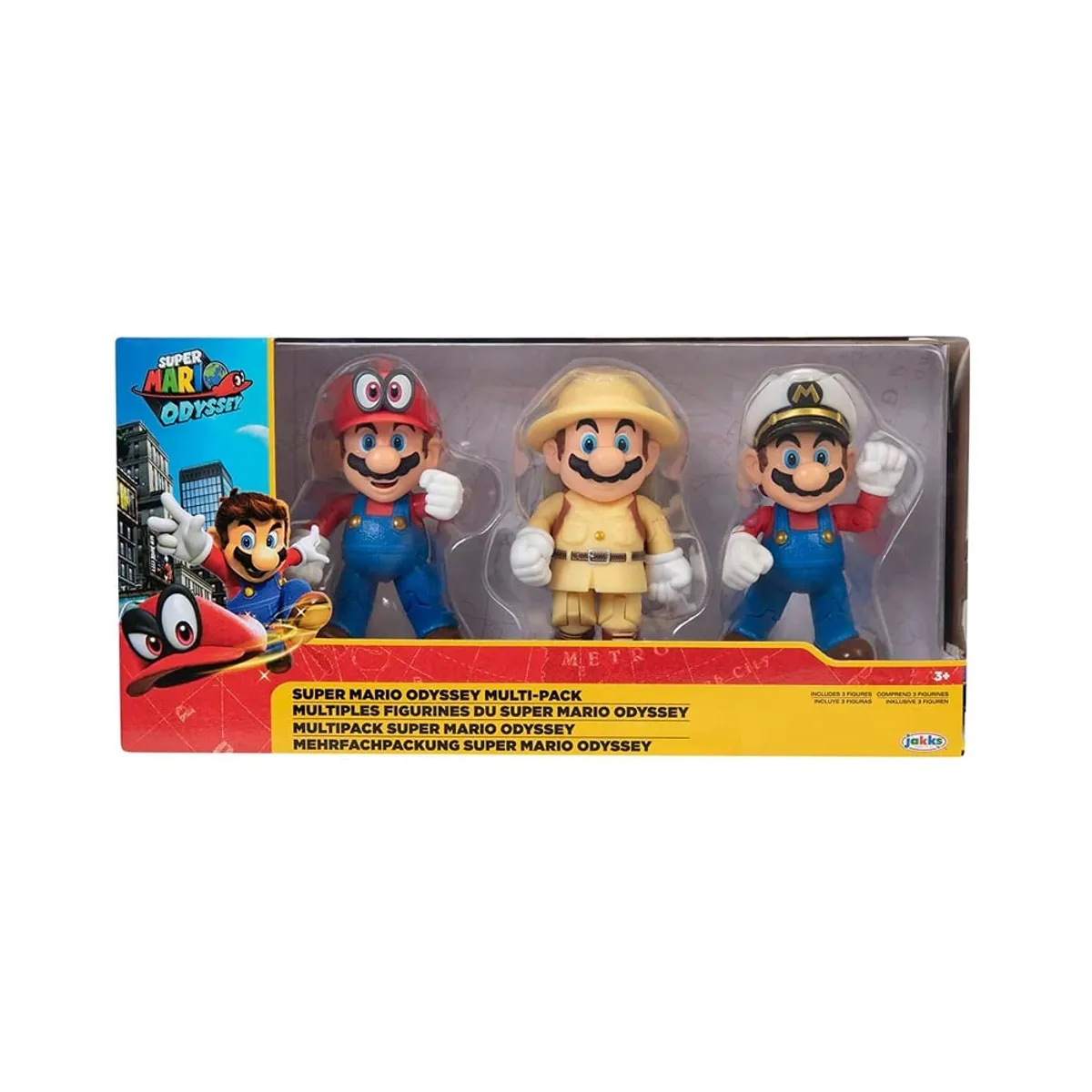 JAKKS PACIFIC - Super Mario Bros - Pack 3 Figuras Odyssey Mario