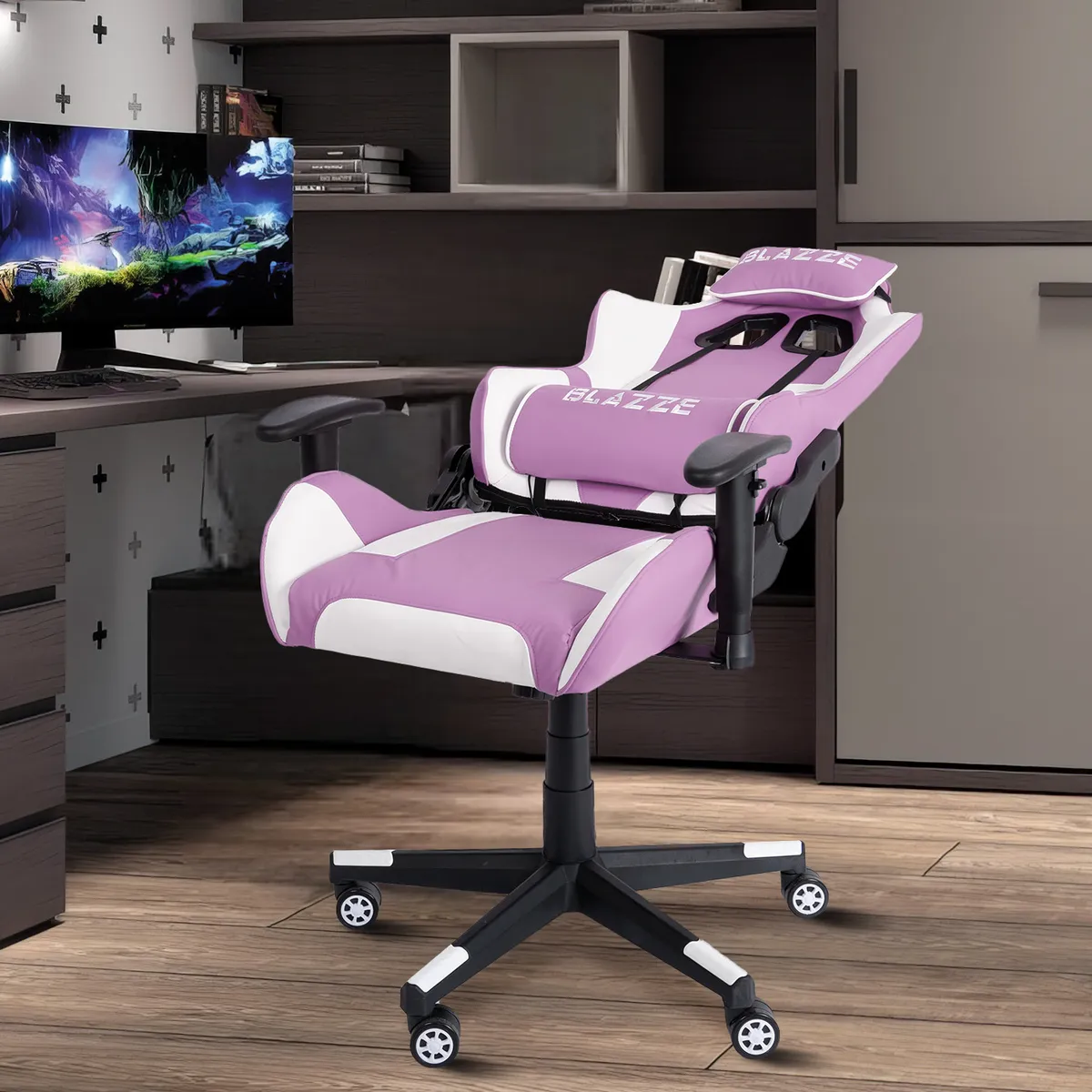 BLAZZE - Silla Gamer Ergonómica 180° Blazze Éxodo - Lila