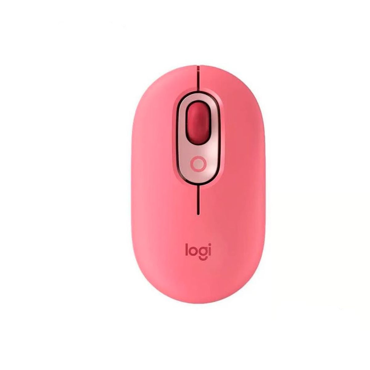 LOGITECH - Mouse Logitech pop inalambrico Bluetooth USB boton emojis - Rosa