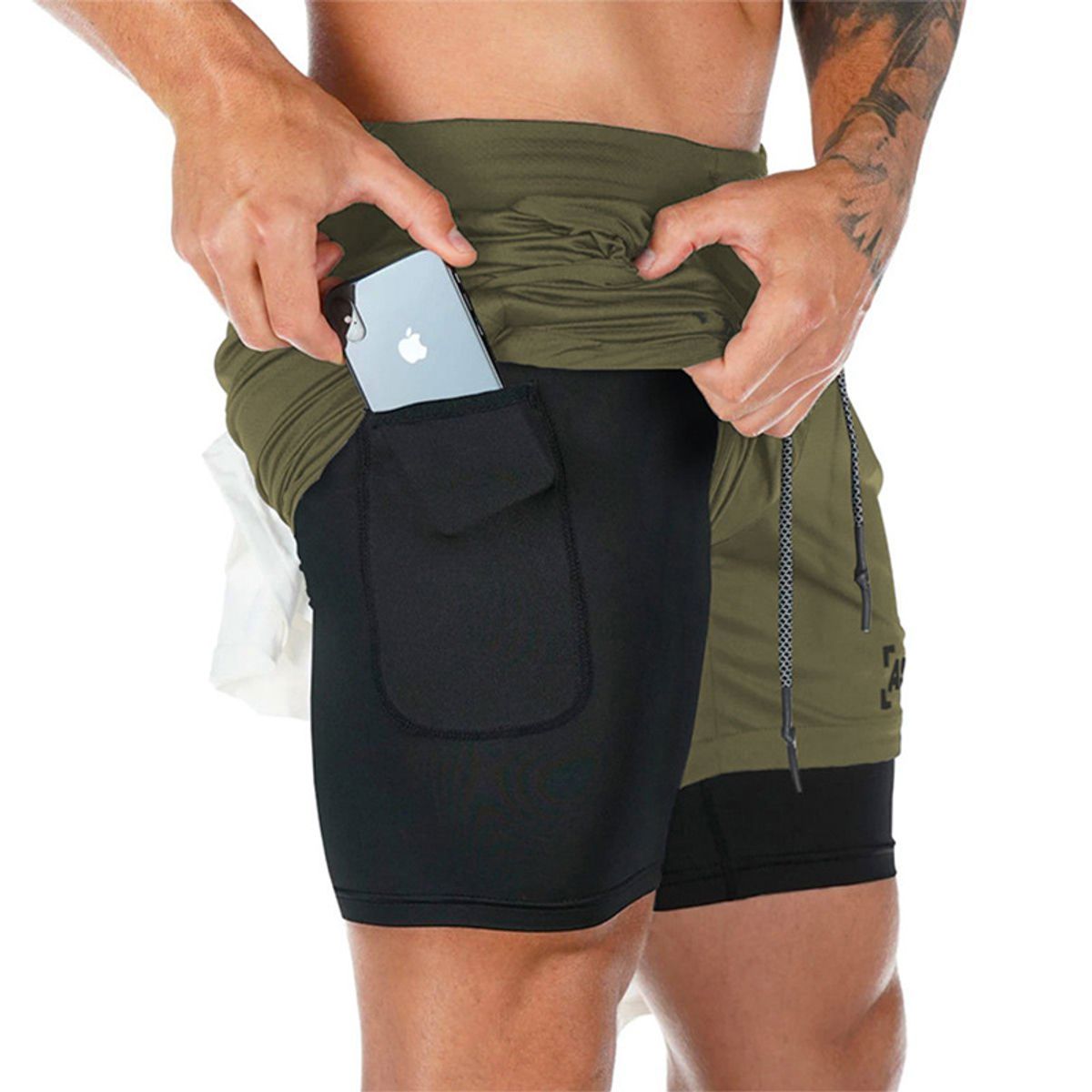 GENERICO - SHORT DEPORTIVO HOMBRE ASRU-SHORT GYM- ROPA DEPORTIVA HOMBRE