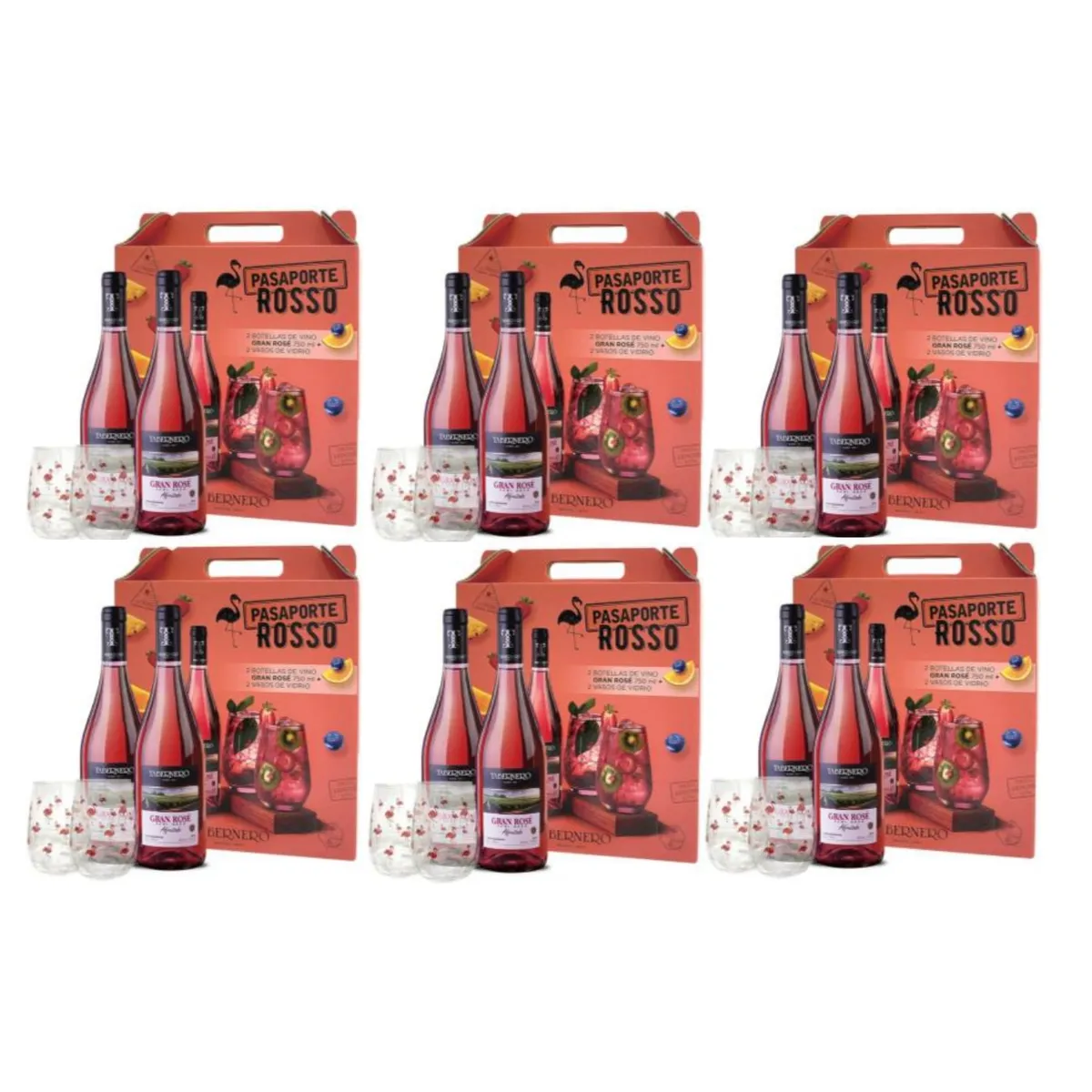 TABERNERO - Pack Tabernero Pasaporte Rosso Rose 750ml - 6 UND