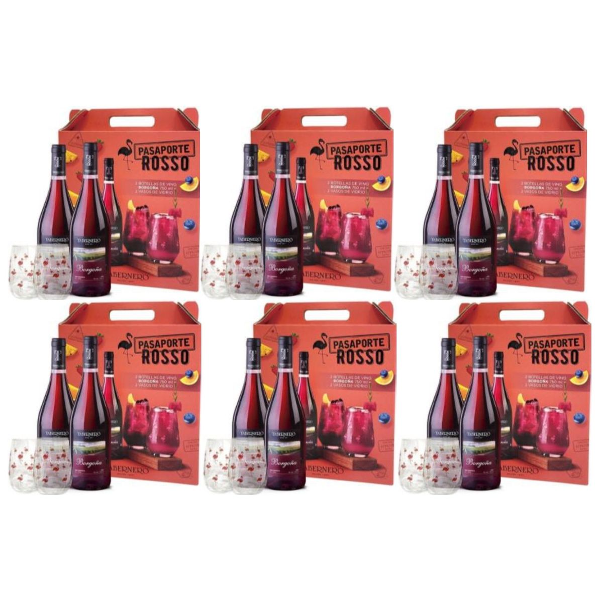 TABERNERO - Pack Tabernero Pasaporte Rosso Borgoña 750ml - 6 UND