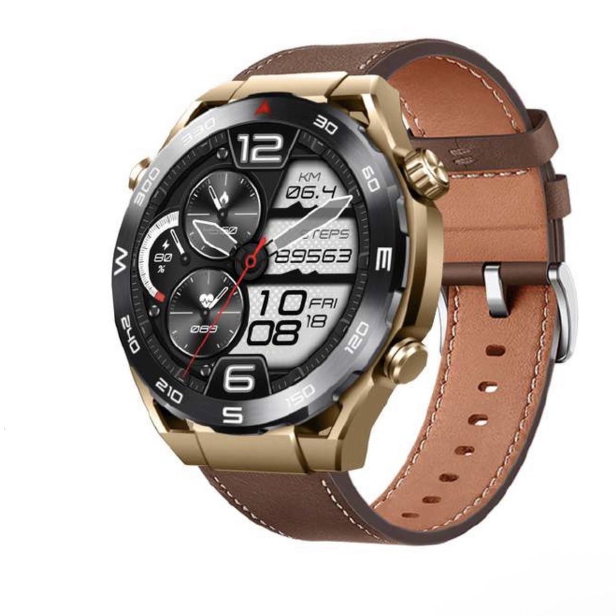 OEM - Smartwatch HK5 Hero Dorado pantalla FHD Amoled Doble correa