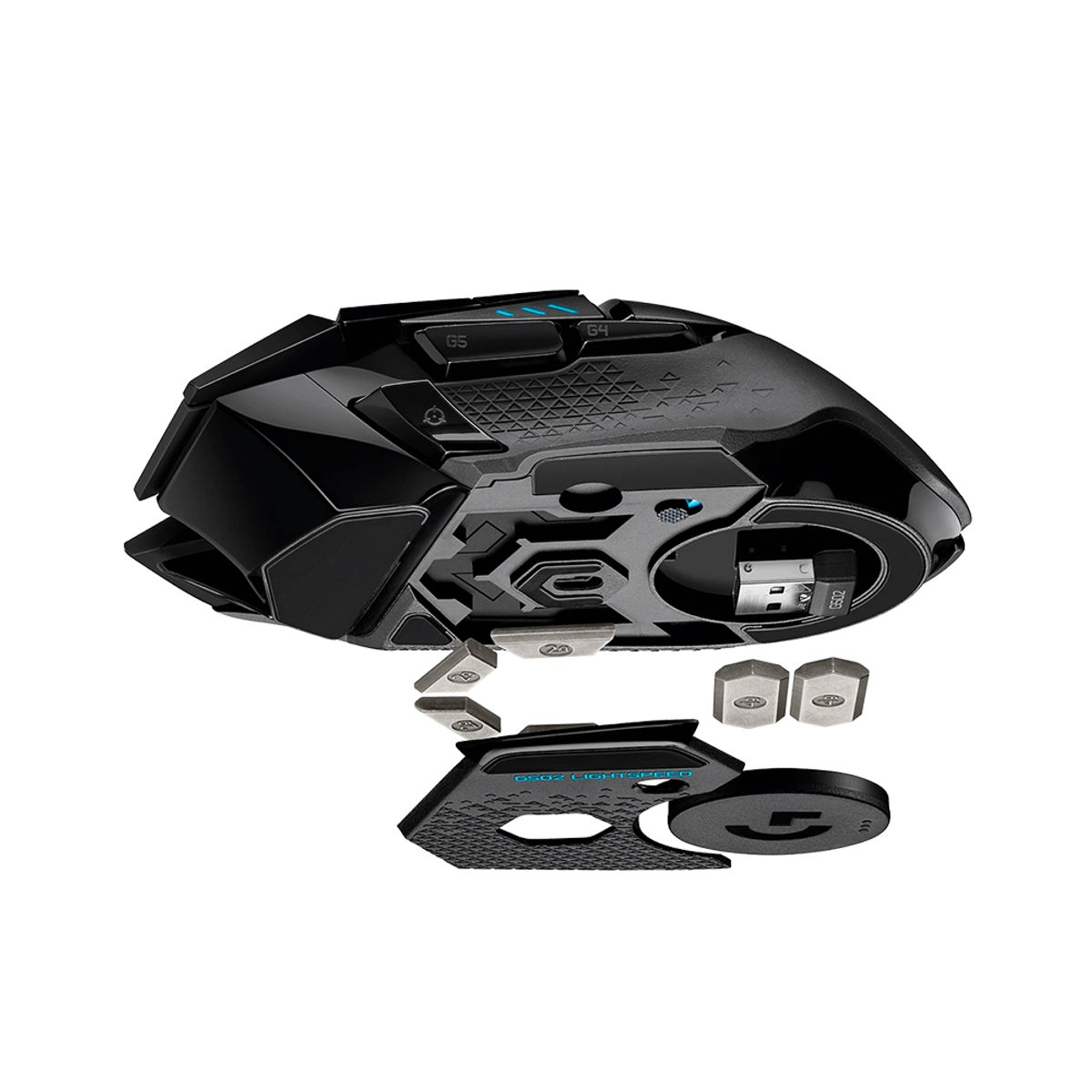 LOGITECH - MOUSE GAMER G502 RGB SENSOR HERO 25K 11 BOTONES WIRELESS INALAMBRICOS