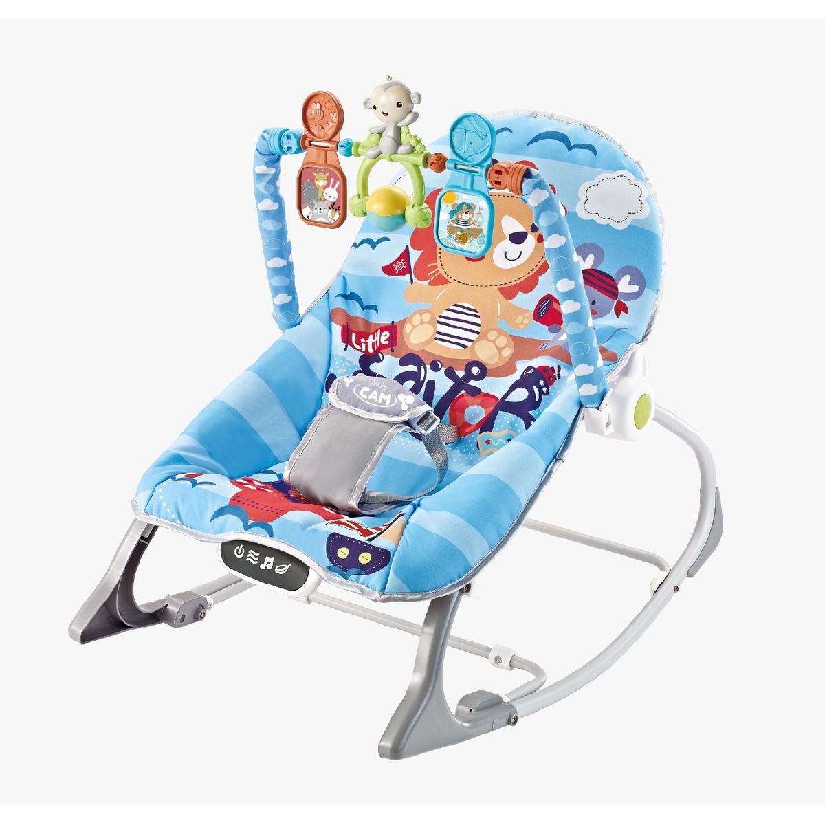 BABY CAM - Silla mecedora bouncer Baby Cam táctil 20kg azul