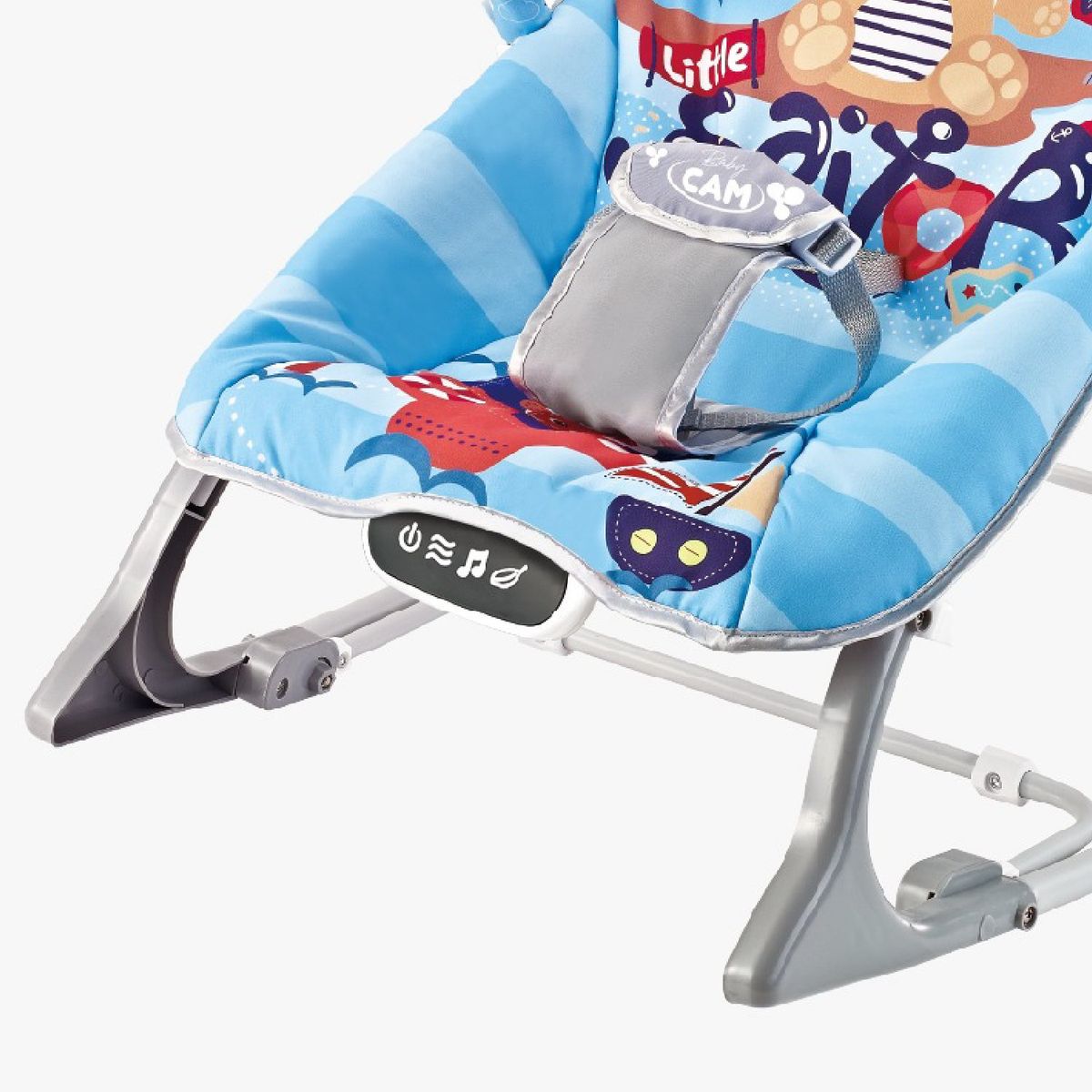 BABY CAM - Silla mecedora bouncer Baby Cam táctil 20kg azul