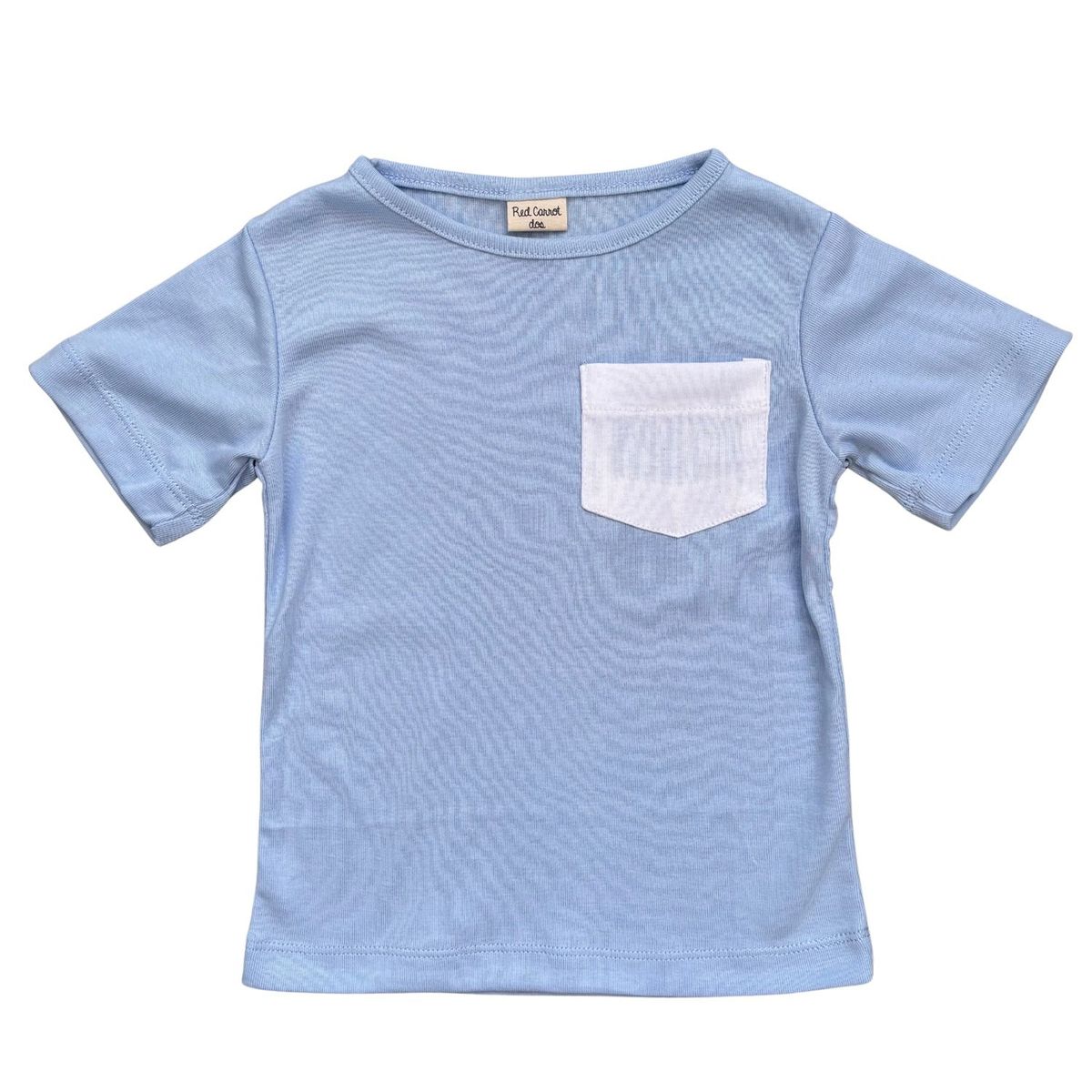 RED CARROT - Polo celeste bolsillo blanco