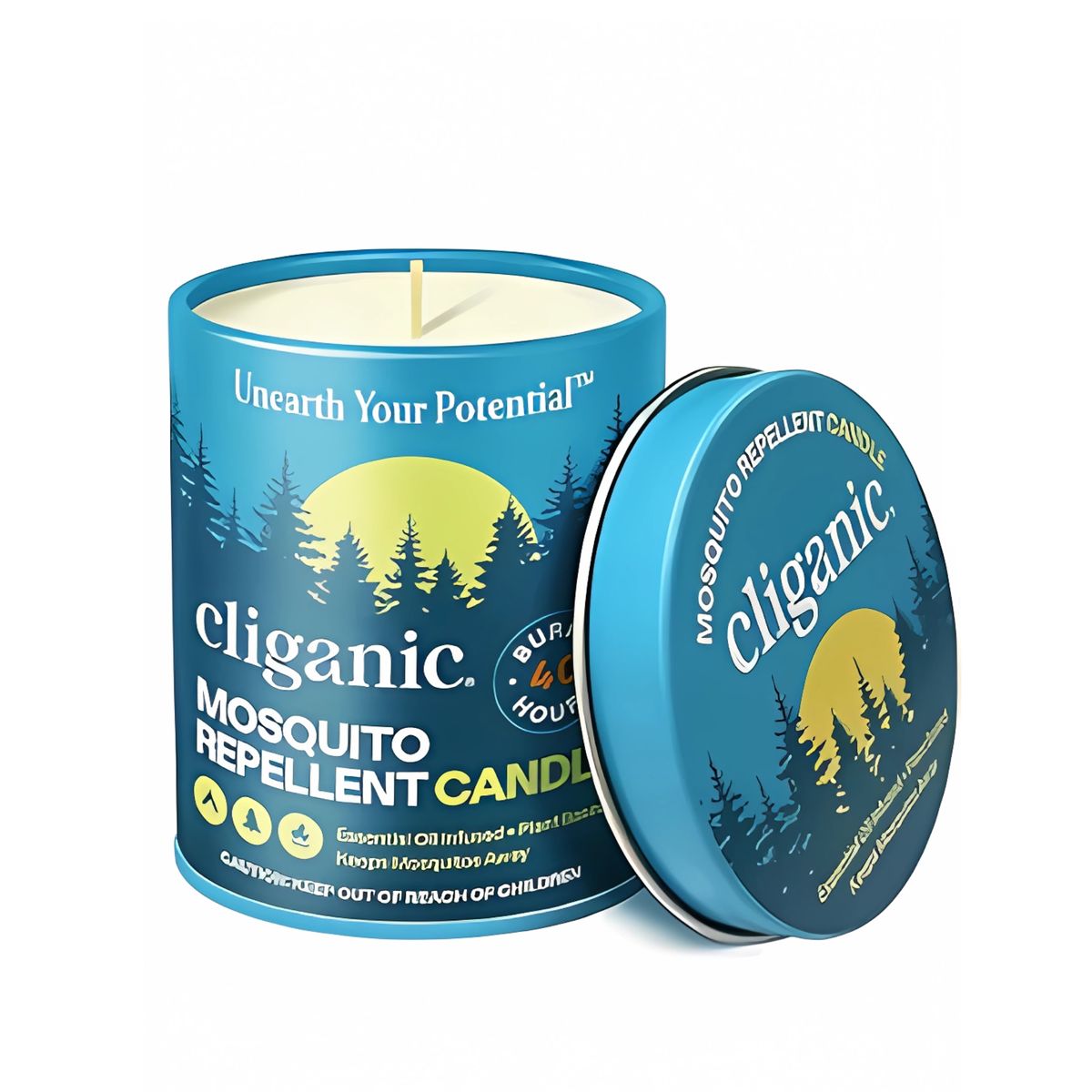 GENERICO - Vela Repelente de Mosquitos Natural 40h CLIGANIC x1