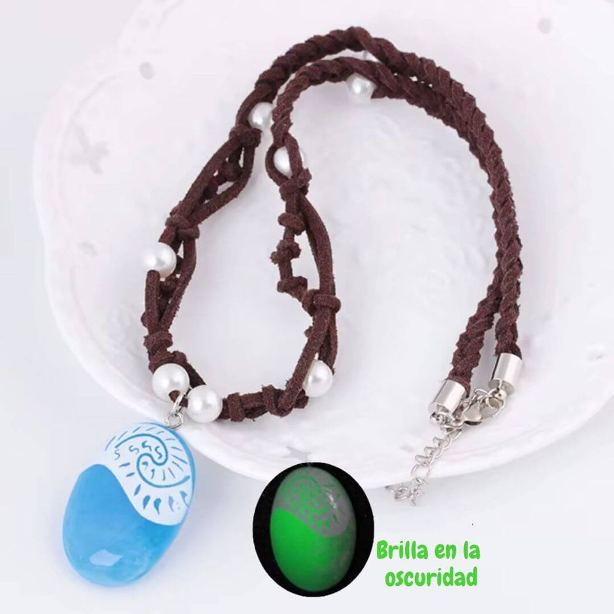 GENERICO - Collar Tefiti Moana Brilla Oscuridad Vestido Moana Disfraz