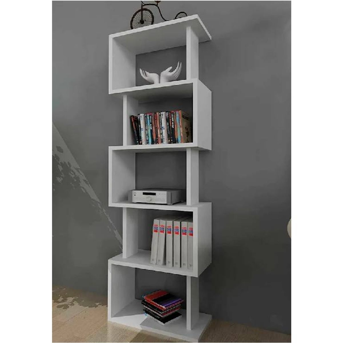 NACION MUEBLES - LIBRERO NACION MUEBLES CINTHIA COLOR BLANCO