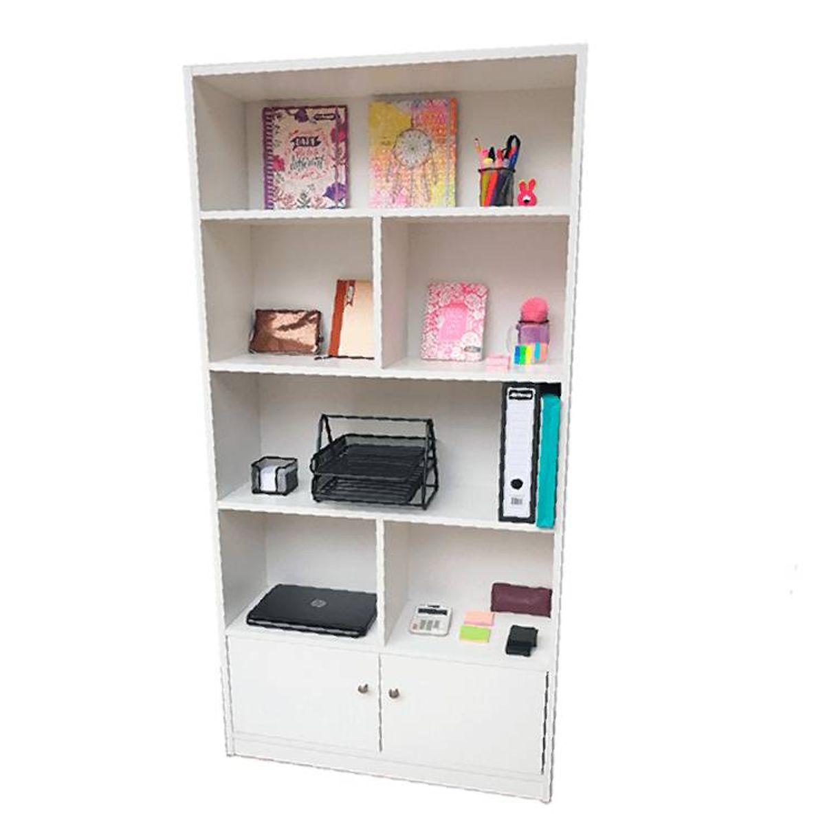 NACION MUEBLES - LIBRERO NACION MUEBLES ELVA COLOR BLANCO