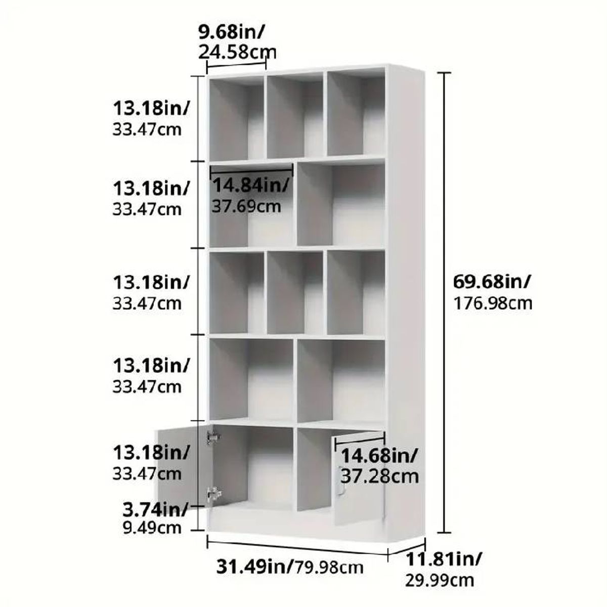 NACION MUEBLES - LIBRERO NACION MUEBLES DAVID COLOR BLANCO