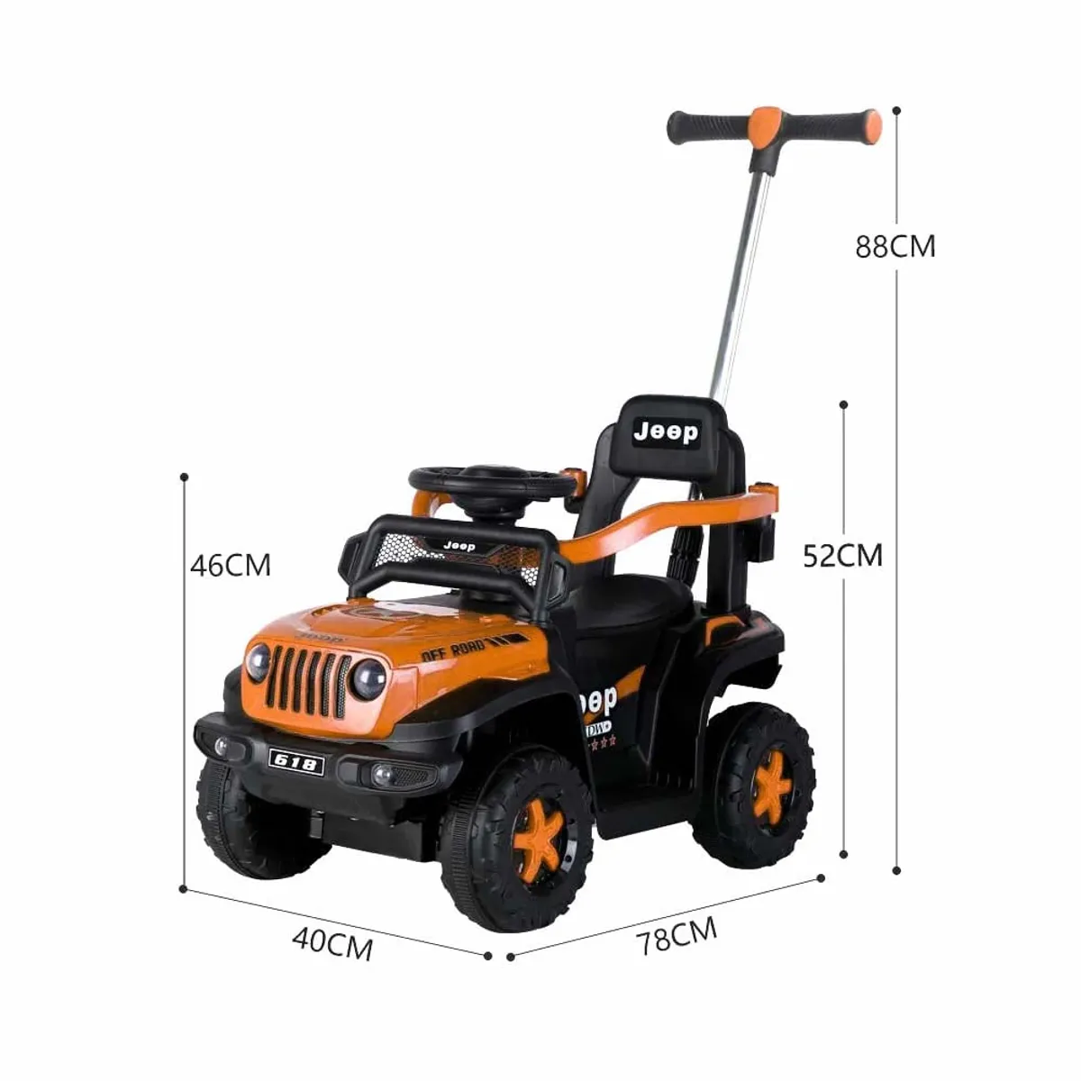 BABYKISS - CARRO CON CONTROL REMOTO ELECTRICO TODO TERRENO NARANJA